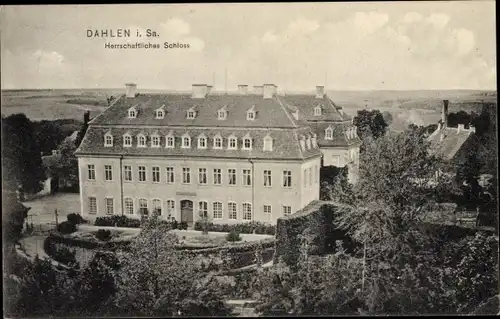 Ak Dahlen in Sachsen, Herrschaftliches Schloss