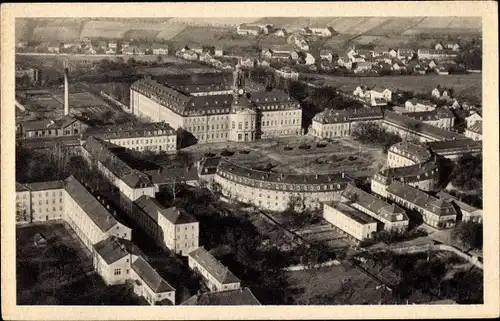 Ak Wermsdorf in Sachsen, Schloss Hubertusburg, Fliegeraufnahme