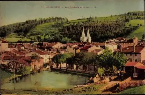 Ak La Louvesc Ardèche, Ortsansicht, See