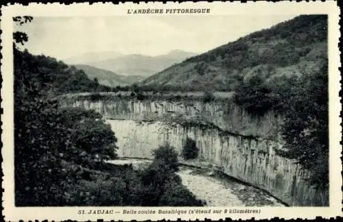 Ak Jaujac Ardèche, Belle coulee Basaltique