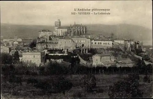 Ak Viviers sur Rhone Ardèche, Kathedrale