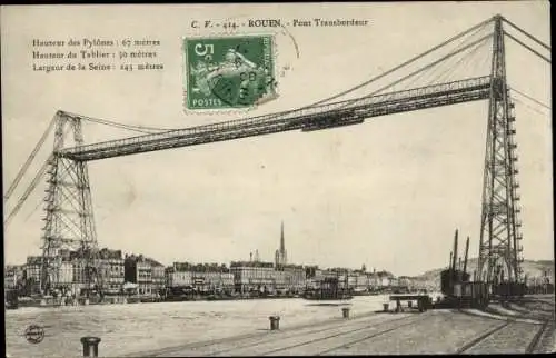 Ak Rouen Seine Maritime, Pont Transbordeur