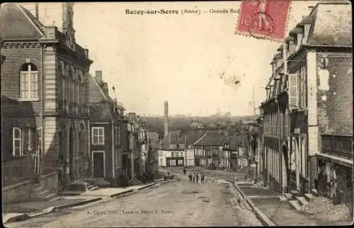 Ak Rozoy-sur-Serre Aisne, Grande Rue