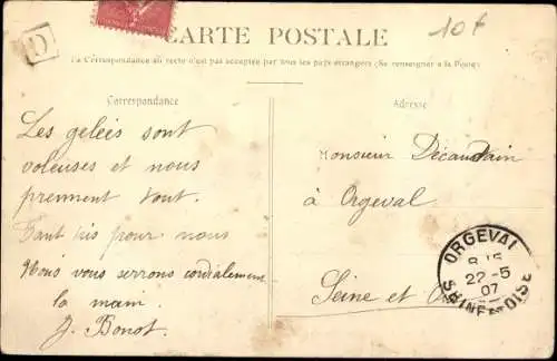 Ak Rozoy-sur-Serre Aisne, Grande Rue