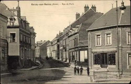 Ak Rozoy-sur-Serre Aisne, Rue de Paris