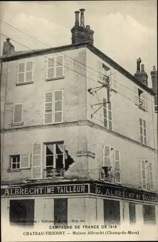 Ak Château Thierry Aisne, Maison Albrecht, Champ de Mars