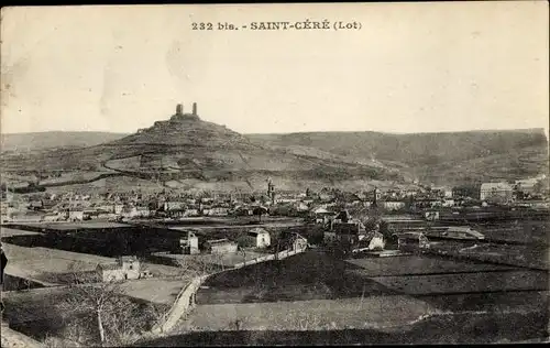 Ak Saint Céré Lot, Gesamtansicht