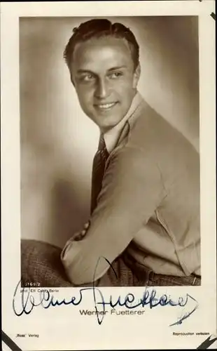 Ak Schauspieler Werner Fuetterer, Portrait, Autogramm