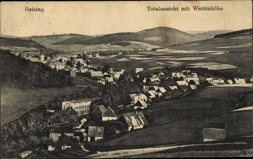 Ak Geising Altenberg im Erzgebirge, Totalansicht, Wettinhöhe