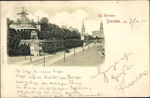 Ak Dresden Altstadt, Belvedere