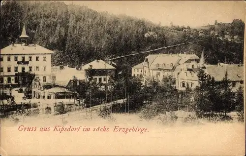 Ak Kipsdorf Altenberg im Erzgebirge, Ortsansicht