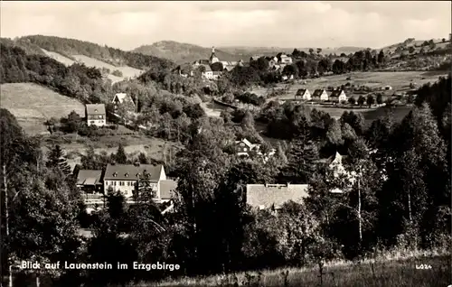 Ak Lauenstein Altenberg im Erzgebirge, Ortspanorama