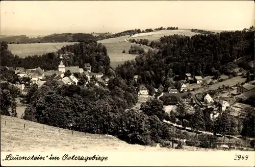 Ak Lauenstein Altenberg im Erzgebirge, Ortspanorama