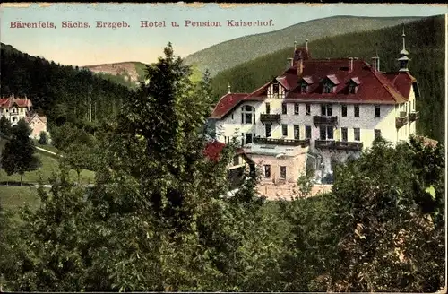 Ak Bärenfels Altenberg im Erzgebirge, Hotel und Pension Kaiserhof, Außenansicht