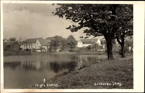 Foto Ak Liebenau Altenberg im Erzgebirge, Teilansicht, Voigts Gasthof