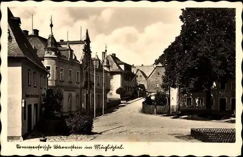 Ak Bärenstein Altenberg im Erzgebirge, Straßenpartie