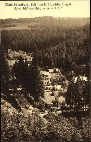 Ak Waldbärenburg Bärenburg Altenberg im Erzgebirge, Hotel Schäfermühle