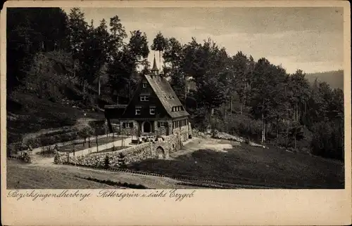 Ak Rittersgrün Breitenbrunn im Erzgebirge, Bezirksjugendherberge, Außenansicht