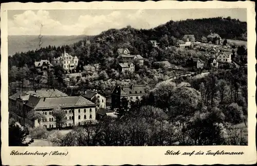 Ak Blankenburg am Harz, Blick auf die Teufelsmauer