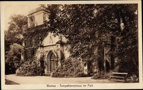 Ak Weimar in Thüringen, Tempelherrenhaus im Park
