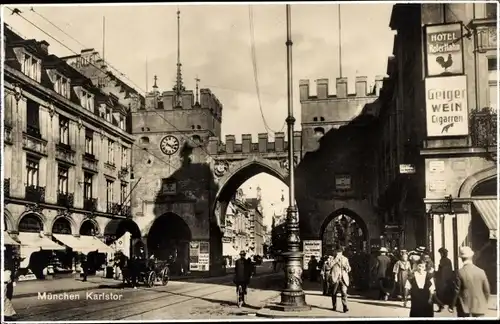 Ak München, Karlstor, Hotel