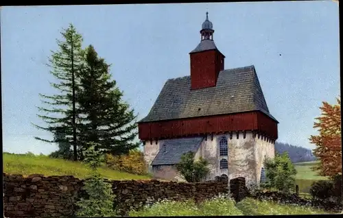 Ak Großrückerswalde im Erzgebirge, Kirche