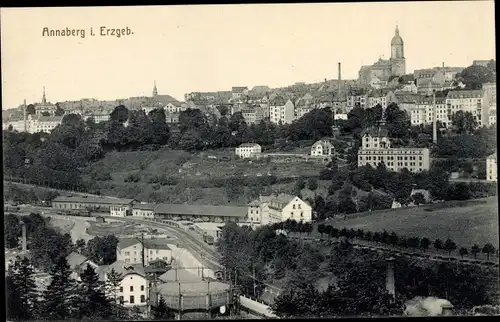 Ak Annaberg Buchholz im Erzgebirge, Panorama