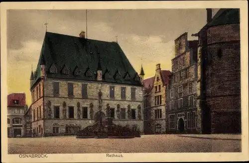 Ak Osnabrück in Niedersachsen, Rathaus