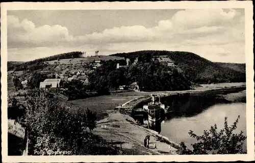 Ak Polle an der Weser, Panorama