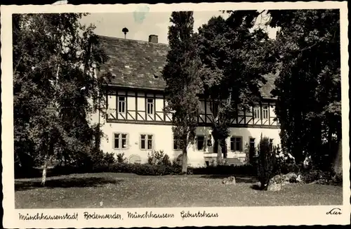 Ak Bodenwerder in Niedersachsen, Münchhausens Geburtshaus