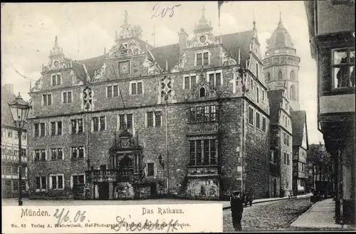 Ak Hann. Münden in Niedersachsen, Rathaus