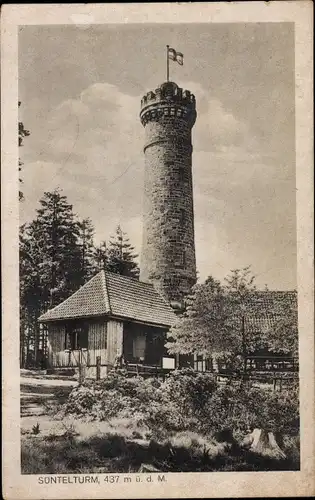 Ak Süntel Hessisch Oldendorf an der Weser, Aussichtsturm