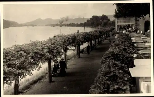 Foto Ak Unkel am Rhein, Promenade