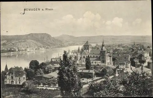 Ak Remagen am Rhein, Panorama