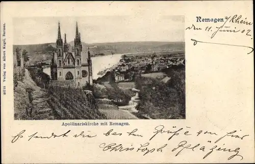 Ak Remagen am Rhein, Apollinariskirche