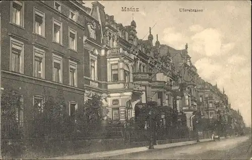 Ak Mainz am Rhein, Uferstraße