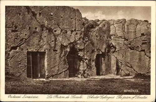 Ak Athen, Griechenland, Gefängnis des Sokrates