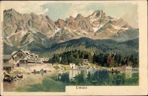 Litho Grainau in Oberbayern, Eibsee