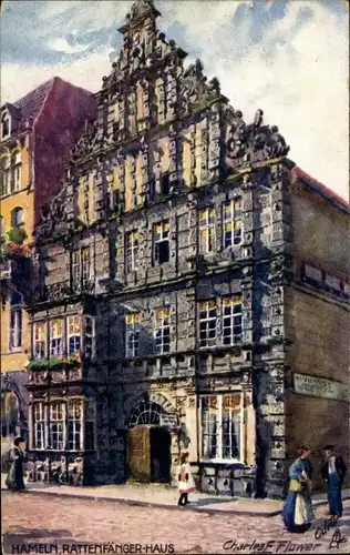 Künstler Ak Flower, C., Hameln in Niedersachsen, Rattenfängerhaus