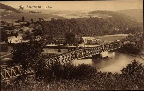 Ak Anseremme Dinant Wallonien Namur, Brücke, Umgebung