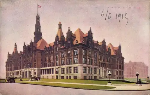 Ak St. Louis Missouri USA, Rathaus