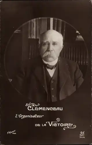 Ak Georges Clemenceau, Französischer Politiker, Portrait