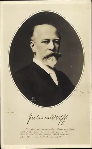 Ak Schriftsteller Julius Wolff, Portrait