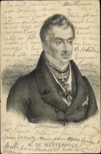 Ak Diplomat Klemens Wenzel Lothar von Metternich, Portrait