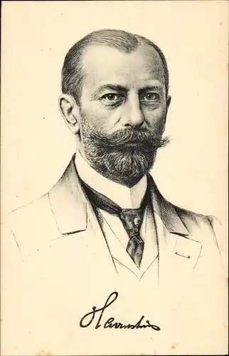 Ak Reichsbankpräsident Havenstein, Portrait