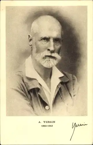 Ak Schweizer Arzt Alexandre Émile Jean Yersin, Portrait