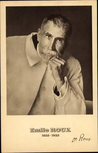 Künstler Ak Émile Roux, Wissenschaftler, Mikrobiologie, Portrait, 1853-1933