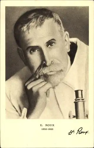 Künstler Ak Émile Roux, Wissenschaftler, Mikrobiologie, Portrait, 1853-1933