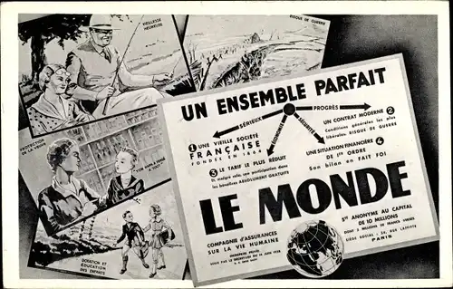 Ak Ein perfektes Ensemble, Die Welt, Eine Alte Französische Gesellschaft