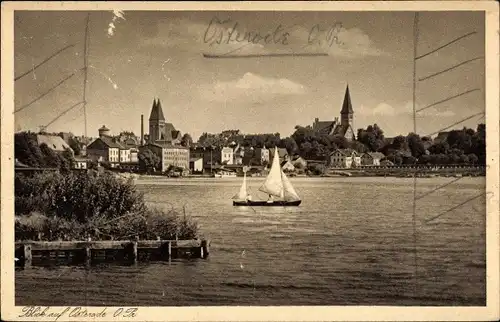 Ak Ostróda Osterode Ostpreußen, Gesamtansicht, Kirche